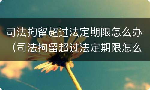 司法拘留超过法定期限怎么办（司法拘留超过法定期限怎么办呢）