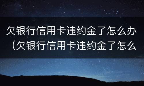 欠银行信用卡违约金了怎么办（欠银行信用卡违约金了怎么办理）