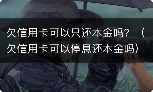 欠信用卡可以只还本金吗？（欠信用卡可以停息还本金吗）