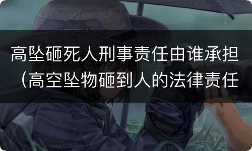 高坠砸死人刑事责任由谁承担（高空坠物砸到人的法律责任）