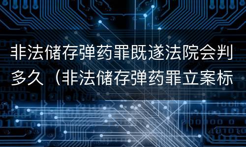 非法储存弹药罪既遂法院会判多久（非法储存弹药罪立案标准）