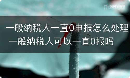 一般纳税人一直0申报怎么处理 一般纳税人可以一直0报吗