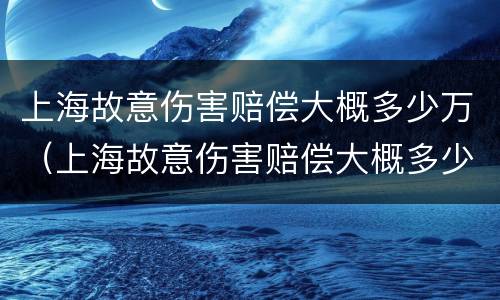 上海故意伤害赔偿大概多少万（上海故意伤害赔偿大概多少万左右）