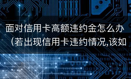 面对信用卡高额违约金怎么办（若出现信用卡违约情况,该如何处理）