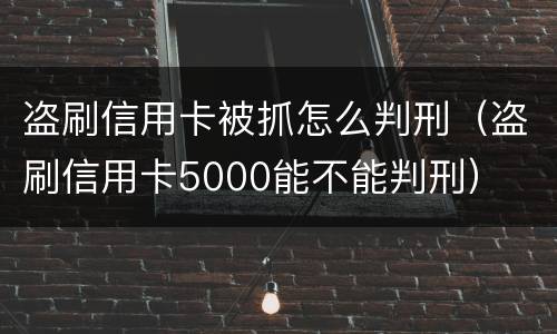 盗刷信用卡被抓怎么判刑（盗刷信用卡5000能不能判刑）