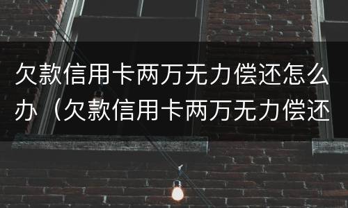 欠款信用卡两万无力偿还怎么办（欠款信用卡两万无力偿还怎么办理）