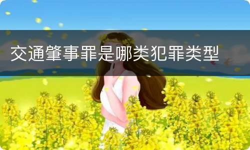 交通肇事罪是哪类犯罪类型