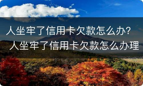 人坐牢了信用卡欠款怎么办？ 人坐牢了信用卡欠款怎么办理
