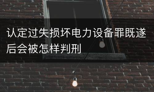 认定过失损坏电力设备罪既遂后会被怎样判刑