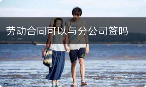 劳动合同可以与分公司签吗