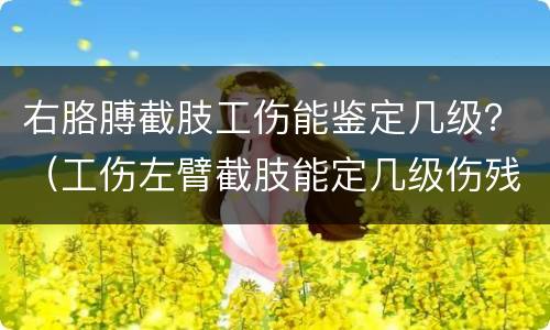 右胳膊截肢工伤能鉴定几级？（工伤左臂截肢能定几级伤残）