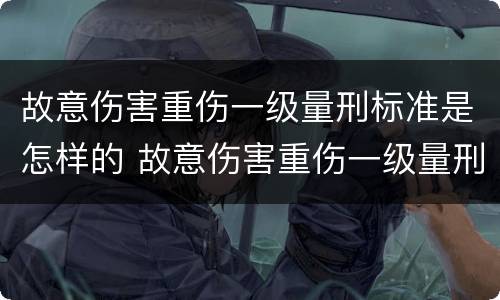 故意伤害重伤一级量刑标准是怎样的 故意伤害重伤一级量刑标准是怎样的呢