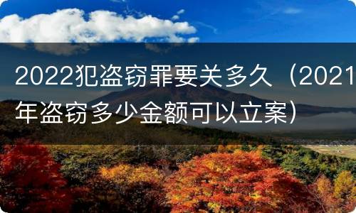 2022犯盗窃罪要关多久（2021年盗窃多少金额可以立案）