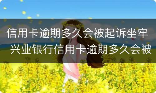 信用卡逾期多久会被起诉坐牢 兴业银行信用卡逾期多久会被起诉坐牢