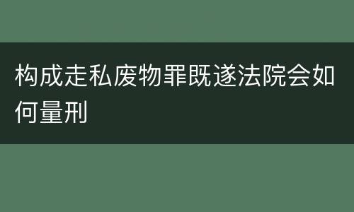 构成走私废物罪既遂法院会如何量刑
