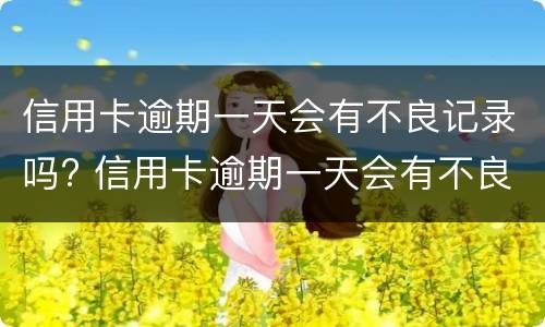 信用卡逾期一天会有不良记录吗?（信用卡逾期一天会有不良记录吗知乎）