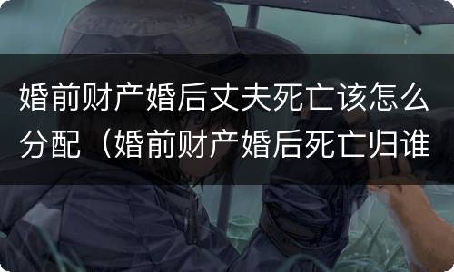 婚前财产婚后丈夫死亡该怎么分配（婚前财产婚后死亡归谁）