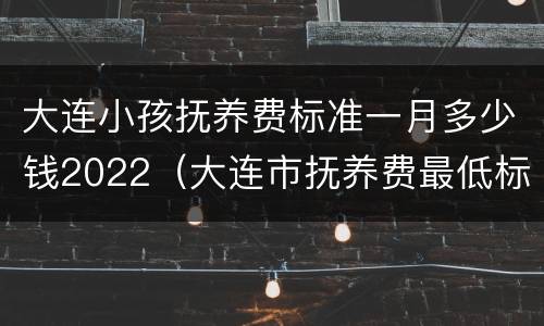 大连小孩抚养费标准一月多少钱2022（大连市抚养费最低标准）