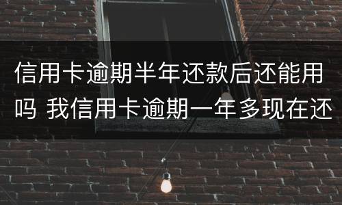 信用卡逾期半年还款后还能用吗 我信用卡逾期一年多现在还掉了还可以用吗
