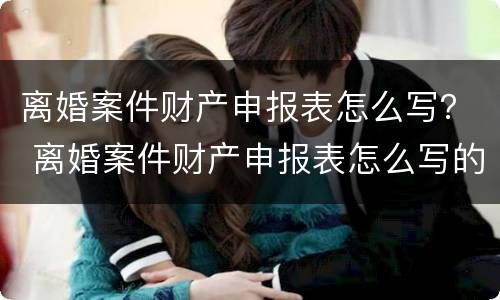 离婚案件财产申报表怎么写？ 离婚案件财产申报表怎么写的