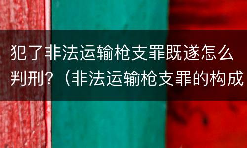 犯了非法运输枪支罪既遂怎么判刑?（非法运输枪支罪的构成）