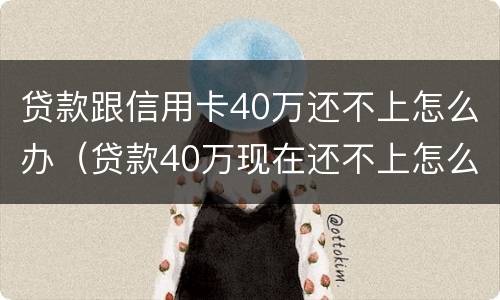 贷款跟信用卡40万还不上怎么办（贷款40万现在还不上怎么办）