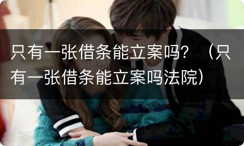 只有一张借条能立案吗？（只有一张借条能立案吗法院）