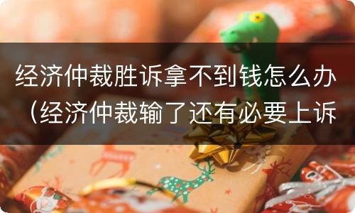 经济仲裁胜诉拿不到钱怎么办（经济仲裁输了还有必要上诉吗）
