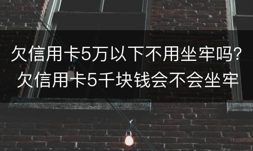 欠信用卡5万以下不用坐牢吗？ 欠信用卡5千块钱会不会坐牢