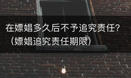 在嫖娼多久后不予追究责任？（嫖娼追究责任期限）