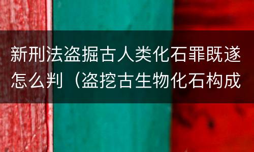 新刑法盗掘古人类化石罪既遂怎么判（盗挖古生物化石构成何罪）
