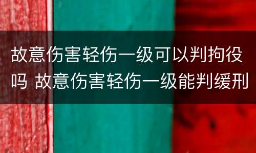 故意伤害轻伤一级可以判拘役吗 故意伤害轻伤一级能判缓刑吗