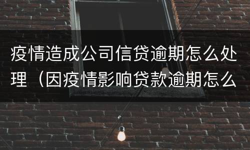 疫情造成公司信贷逾期怎么处理（因疫情影响贷款逾期怎么办）