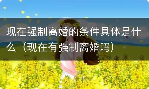 现在强制离婚的条件具体是什么（现在有强制离婚吗）
