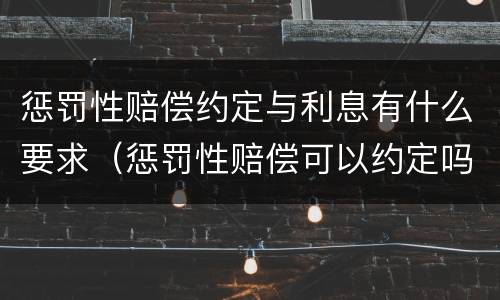 惩罚性赔偿约定与利息有什么要求（惩罚性赔偿可以约定吗）