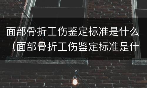 面部骨折工伤鉴定标准是什么（面部骨折工伤鉴定标准是什么样的）