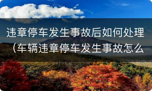违章停车发生事故后如何处理（车辆违章停车发生事故怎么处理）