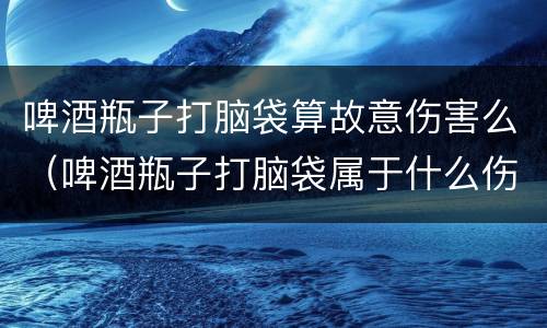 啤酒瓶子打脑袋算故意伤害么（啤酒瓶子打脑袋属于什么伤害）