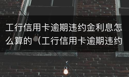 工行信用卡逾期违约金利息怎么算的（工行信用卡逾期违约金利息怎么算的啊）