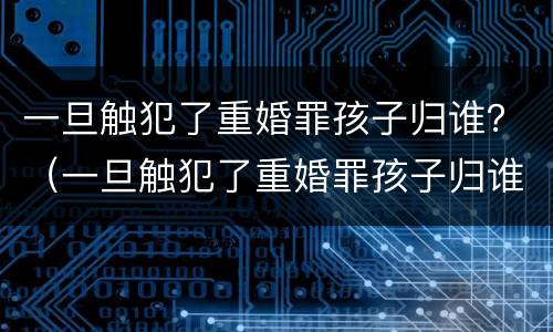 一旦触犯了重婚罪孩子归谁？（一旦触犯了重婚罪孩子归谁管）