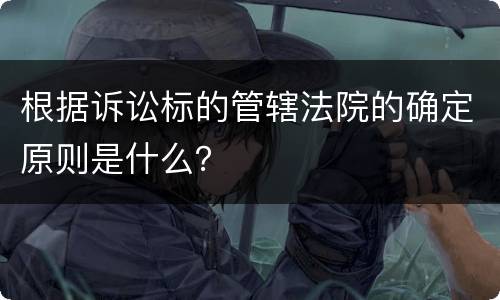 根据诉讼标的管辖法院的确定原则是什么？