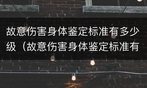 故意伤害身体鉴定标准有多少级（故意伤害身体鉴定标准有多少级别）