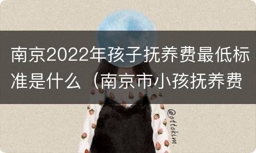 南京2022年孩子抚养费最低标准是什么（南京市小孩抚养费标准）