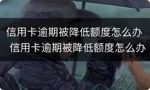 信用卡逾期被降低额度怎么办 信用卡逾期被降低额度怎么办理