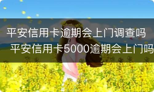 平安信用卡逾期会上门调查吗 平安信用卡5000逾期会上门吗平安