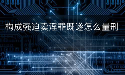 构成强迫卖淫罪既遂怎么量刑