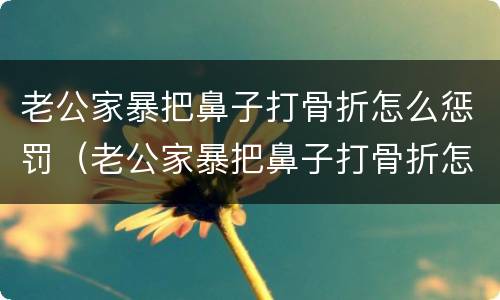 老公家暴把鼻子打骨折怎么惩罚（老公家暴把鼻子打骨折怎么惩罚他）