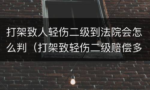 打架致人轻伤二级到法院会怎么判（打架致轻伤二级赔偿多少钱）
