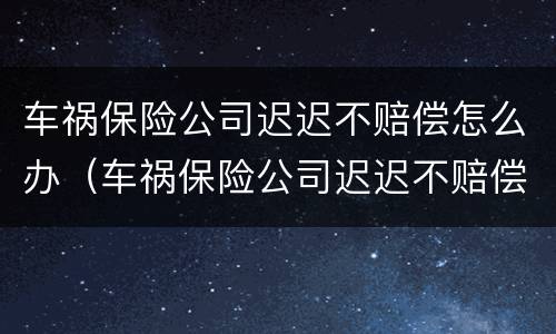 车祸保险公司迟迟不赔偿怎么办（车祸保险公司迟迟不赔偿怎么办呀）