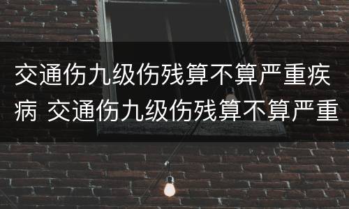 交通伤九级伤残算不算严重疾病 交通伤九级伤残算不算严重疾病呢